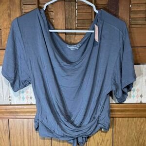 Victoria's Secret grey tie cropped top NWT Size XL